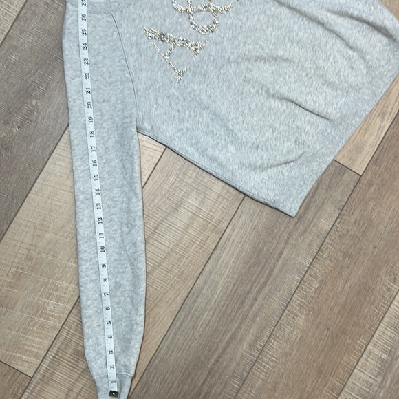 Abercrombie & Fitch Heather Gray Sweatshirt with Gold and Silver Sequin Logo XS - Picture 11 of 11